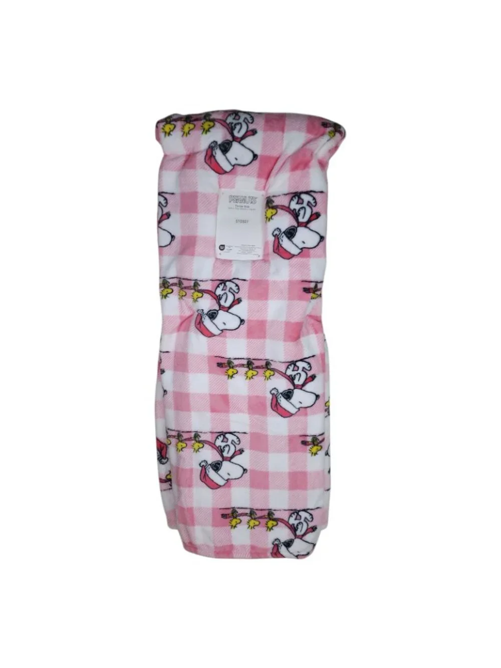 Peanuts Snoopy Woodstock Pet Throw Blanket By Berkshire Christmas Pink Plaid